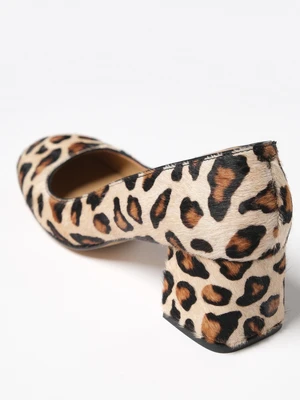 Леопардовые туфельки на среднем каблуке